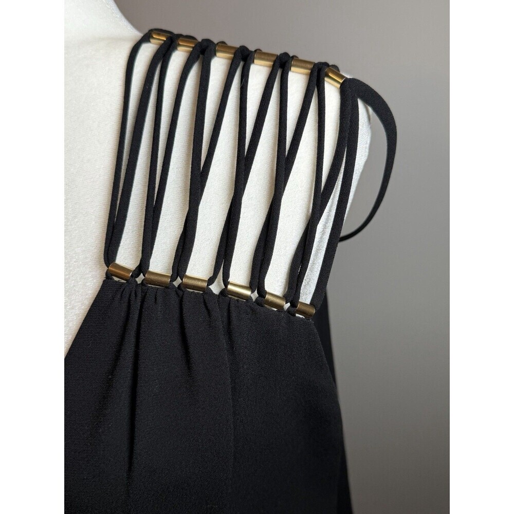BCBGMAXAZRIA BLACK ARIELLE MULTI-STRAP DRESS LMQ60J53/M961A SZ XS - Picture 2 of 7